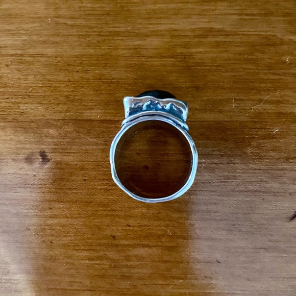 Silpada Smoky Quartz Dusk Sterling Silver Wide Band Ring Size 6.5 - Picture 4 of 10